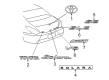 2007 Toyota Solara Emblem Diagram - 75442-06130