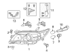 Toyota Camry Headlight Bulb Diagram - 90981-13085