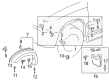 2002 Toyota 4Runner Mud Flaps Diagram - 76622-39395