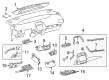Toyota Prius AWD-e Dash Panel Vent Portion Covers Diagram - 55607-47070
