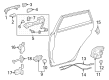 Toyota GR Corolla Rear Passenger Door Handle Latch Diagram - 69060-12470