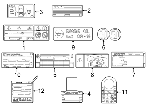 11298-24181 Toyota Label, Emission Control Information