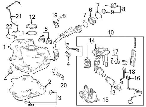 77001-47341 Toyota Tank Sub-Assembly, Fuel