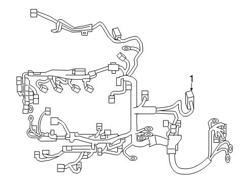 82111-AQ090 Toyota Wire, Engine Room Main