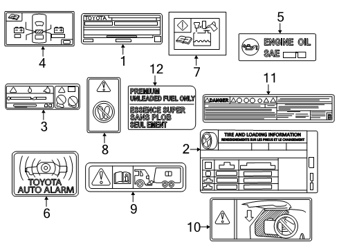 G9288-48070 Toyota Caution Label