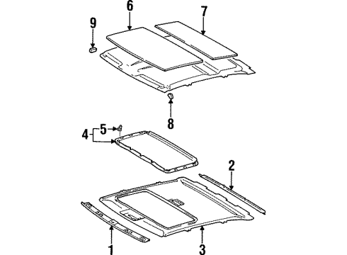63317-20030 Toyota Sunroof Assembly Retainer
