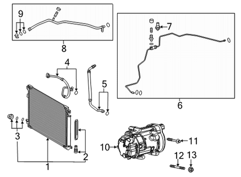 88370-42080 Toyota Compressor Assembly, W/Motor