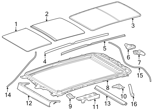 Toyota 63203-0E241 HOUSING SUB-ASSY, SL 63203-0E241 Toyota HOUSING SUB-ASSY, SL