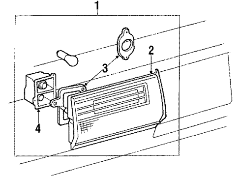 Toyota 81690-32070 License Lamp, Driver Side 81690-32070 Toyota License Lamp, Driver Side