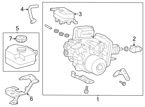 Toyota 47050-48370 Brake Booster Assembly, W/Master Cylinder 47050-48370 Toyota Brake Booster Assembly, W/Master Cylinder