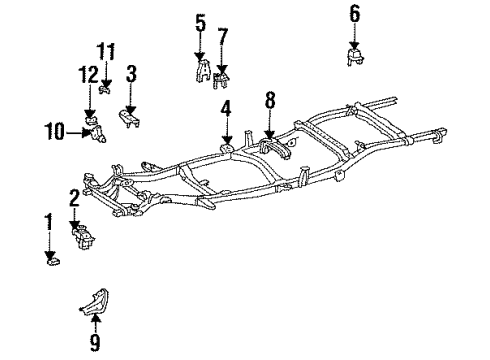 51704-34030 Toyota Mount Bracket, Driver Side