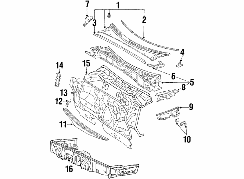 55782-20070 Toyota Cowl Grille Protector