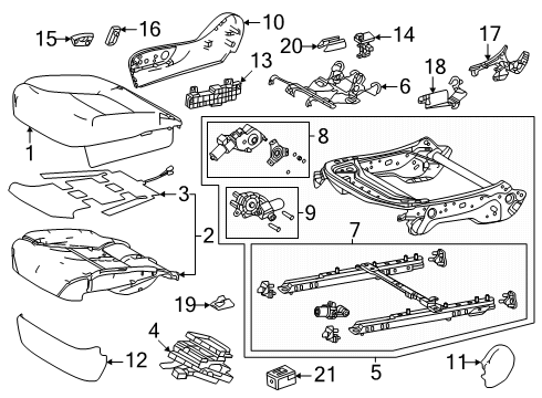 82191-35100 Toyota Wire, Front Seat, Right-Hand