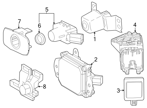 89341-0E040-P0 Toyota Sensor, Ultrasonic