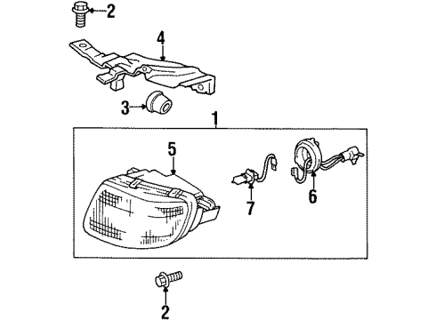 52015-20310 Toyota Mount Bracket, Passenger Side