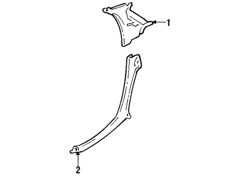67918-02010-B0 Toyota Lower Quarter Trim, Driver Side