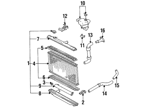 16410-AZ042 Toyota Radiator Assembly