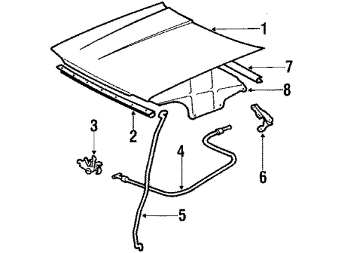 Toyota 53301-02010 Hood 53301-02010 Toyota Hood