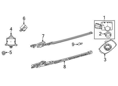 89341-0E040-G1 Toyota Sensor, Ultrasonic, Front Center