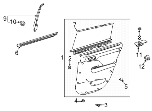 67630-0EE10-C5 Toyota Board Sub-Assembly, Rear Door Trim, Passenger Side