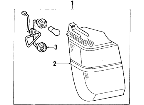 Toyota 81550-32170 Tail Lamp Assembly, Passenger Side 81550-32170 Toyota Tail Lamp Assembly, Passenger Side
