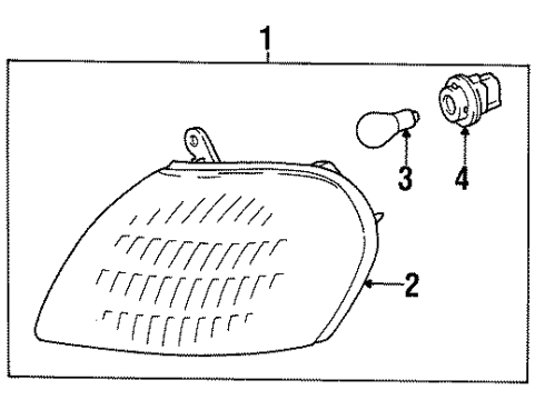 81520-16260 Toyota Signal Lamp, Driver Side