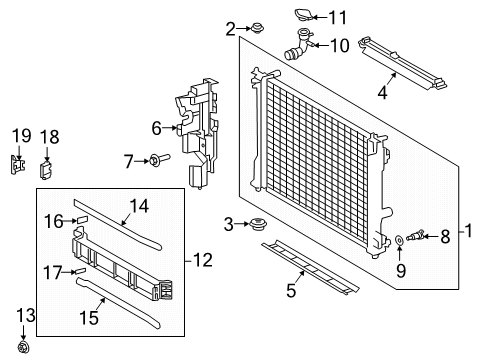 Toyota 53180-0R132 Shutter Assembly, Radiator 53180-0R132 Toyota Shutter Assembly, Radiator