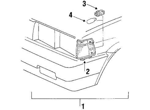 81610-12191 Toyota Parking Lamp Assy, Passenger Side