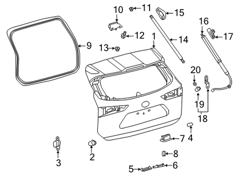 67005-0E531 Toyota Panel Sub-Assembly, Back Door