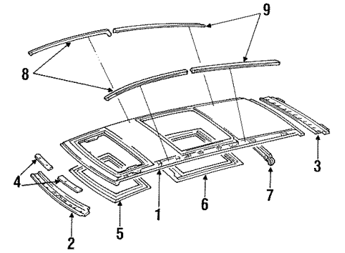 63103-95D00 Toyota Sunroof Reinforcement