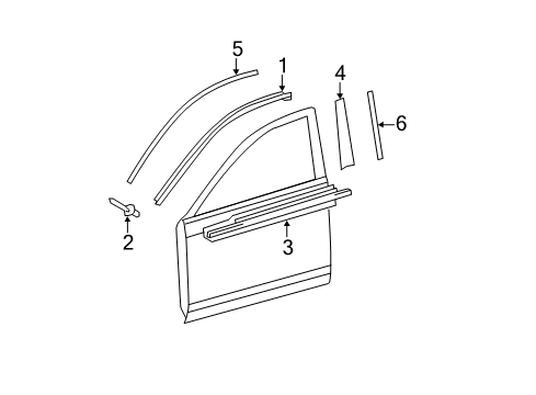 PT29A-07060-LK Toyota Body Side Molding, Primer, Driver Side