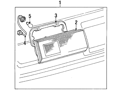 81670-32040 Toyota Backup Lamp, Passenger Side