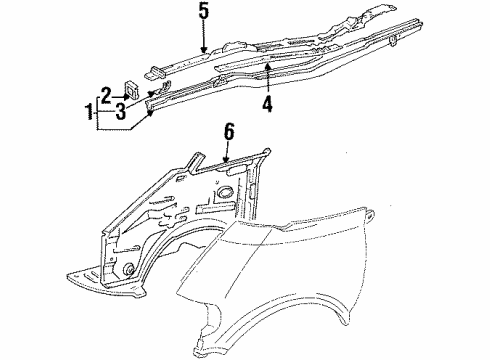 53701-28430 Toyota Apron Assembly, Front