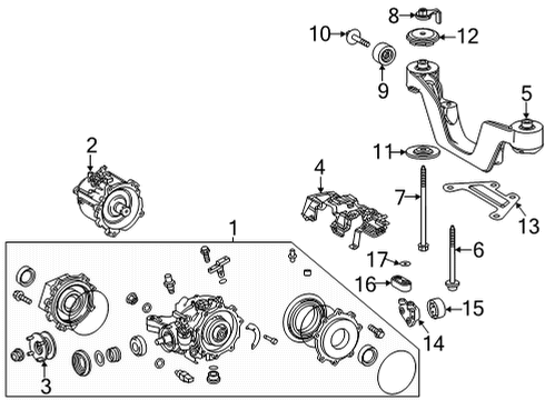 52391-0E250 Toyota Support, Differential