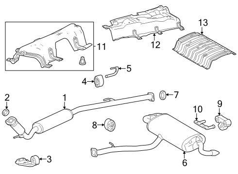 Toyota 17430-F0511 Pipe Assembly, Exhaust Tail 17430-F0511 Toyota Pipe Assembly, Exhaust Tail