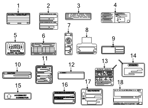 Toyota 11298-31J54 Label, Emission Control Information 11298-31J54 Toyota Label, Emission Control Information