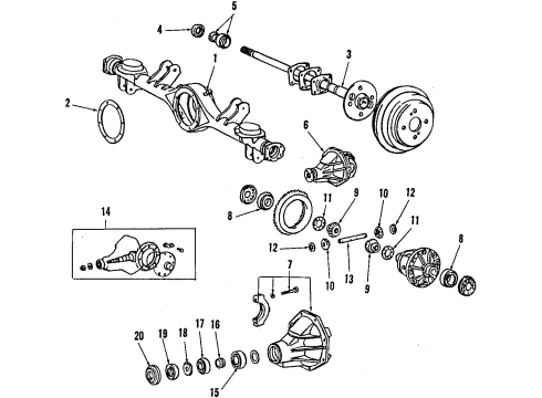 42110-12190 Toyota Axle Housing, Rear