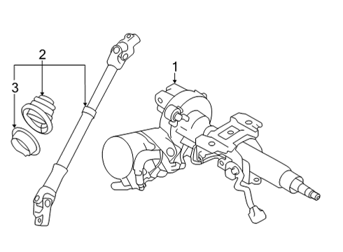 SU003-11741 Toyota Column Assembly, Steering