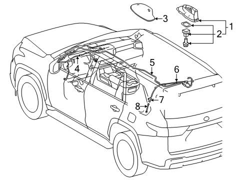 Toyota 86760-60170 Antenna Assembly, Telephone 86760-60170 Toyota Antenna Assembly, Telephone