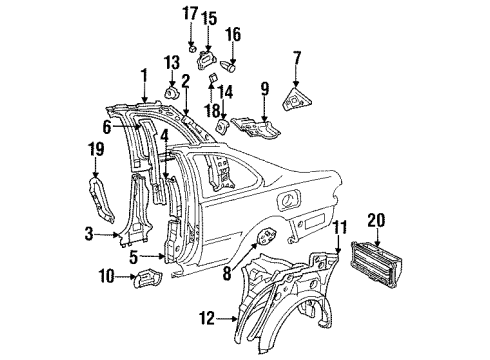 Toyota 64117-33010 Package Tray, Driver Side 64117-33010 Toyota Package Tray, Driver Side