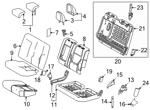 71332-0C080 Toyota Spacer, Rear Seat Back Hinge