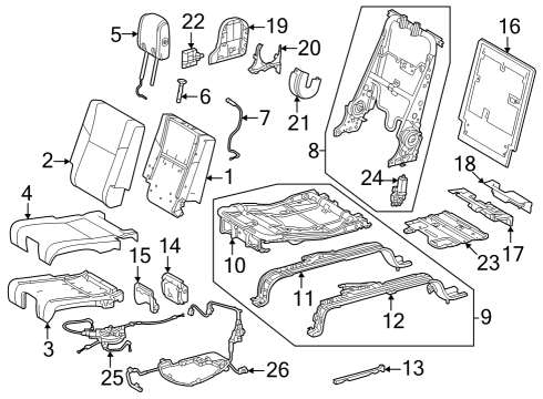 Toyota 71702-0C131-C0 Board Sub-Assembly, Rear Seat Back, Driver Side 71702-0C131-C0 Toyota Board Sub-Assembly, Rear Seat Back, Driver Side
