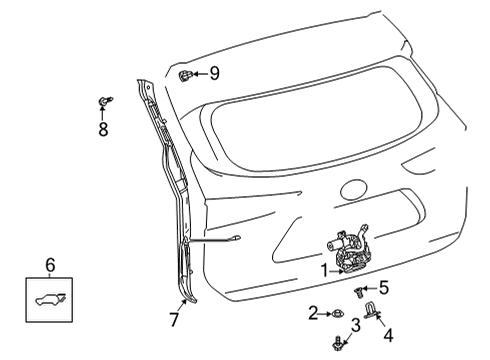 84270-0E061 Toyota Sensor Assembly, Power Back Door