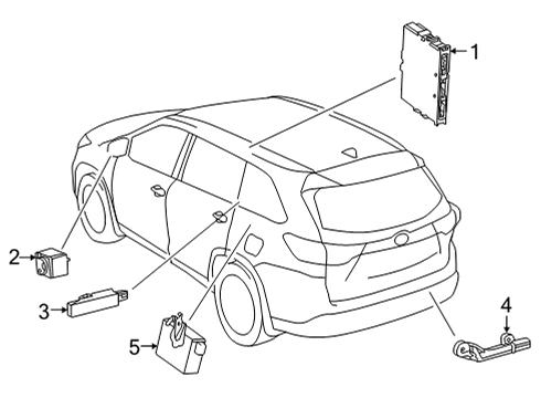 8990H-0E600 Toyota Transmitter Sub-Assembly, Electrical Key