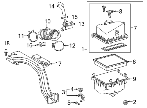 17750-F0281 Toyota INLET ASSY, AIR CLEA