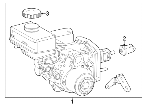 47050-42440 Toyota Brake Booster Assembly, W/Master Cylinder