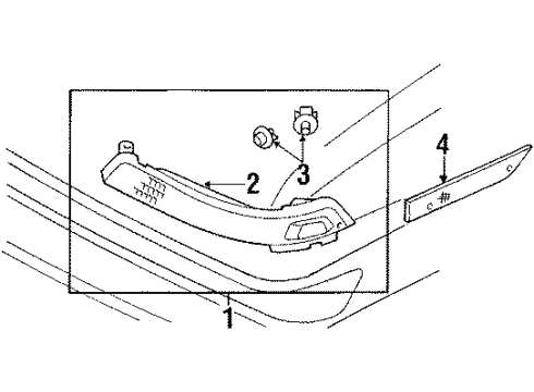 81620-12380 Toyota Parking Lamp, Driver Side