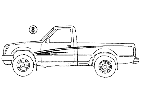 00211-35924-04 Toyota Stripe Tape, Driver Side