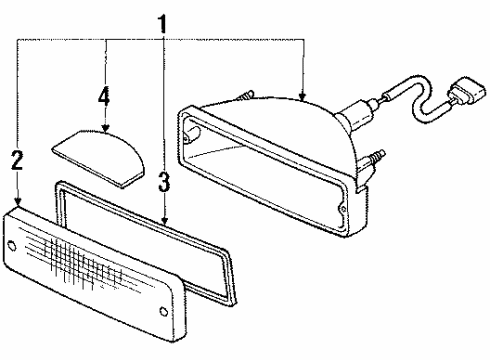 81520-80064 Toyota Signal Lamp, Driver Side