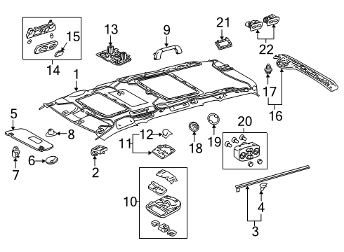 63380-08901-E0 Toyota Headlining Assembly, Roof